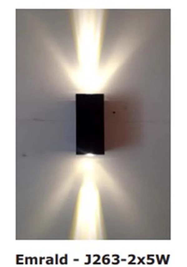 " Black Led Up Down Wall Light "